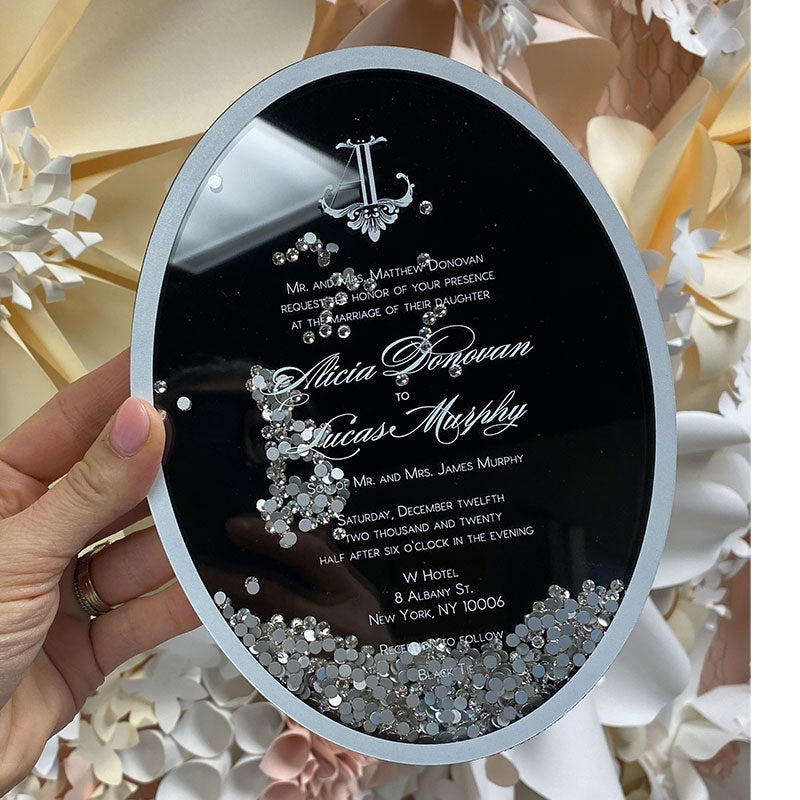 3D Crystals Acrylic Invitation – Boxed Wedding Invitations
