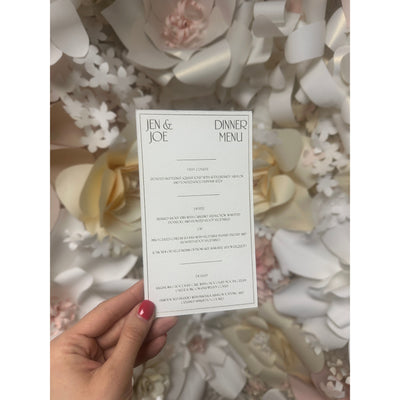 Digital Gold Foil Menu Boxed Wedding Invitations