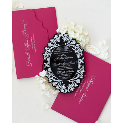Classic Black and White Invitation Boxed Wedding Invitations