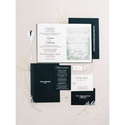 Luxury Minimalist Booklet Invitation Boxed Wedding Invitations