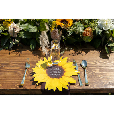 Sunflower Menu Boxed Wedding Invitations