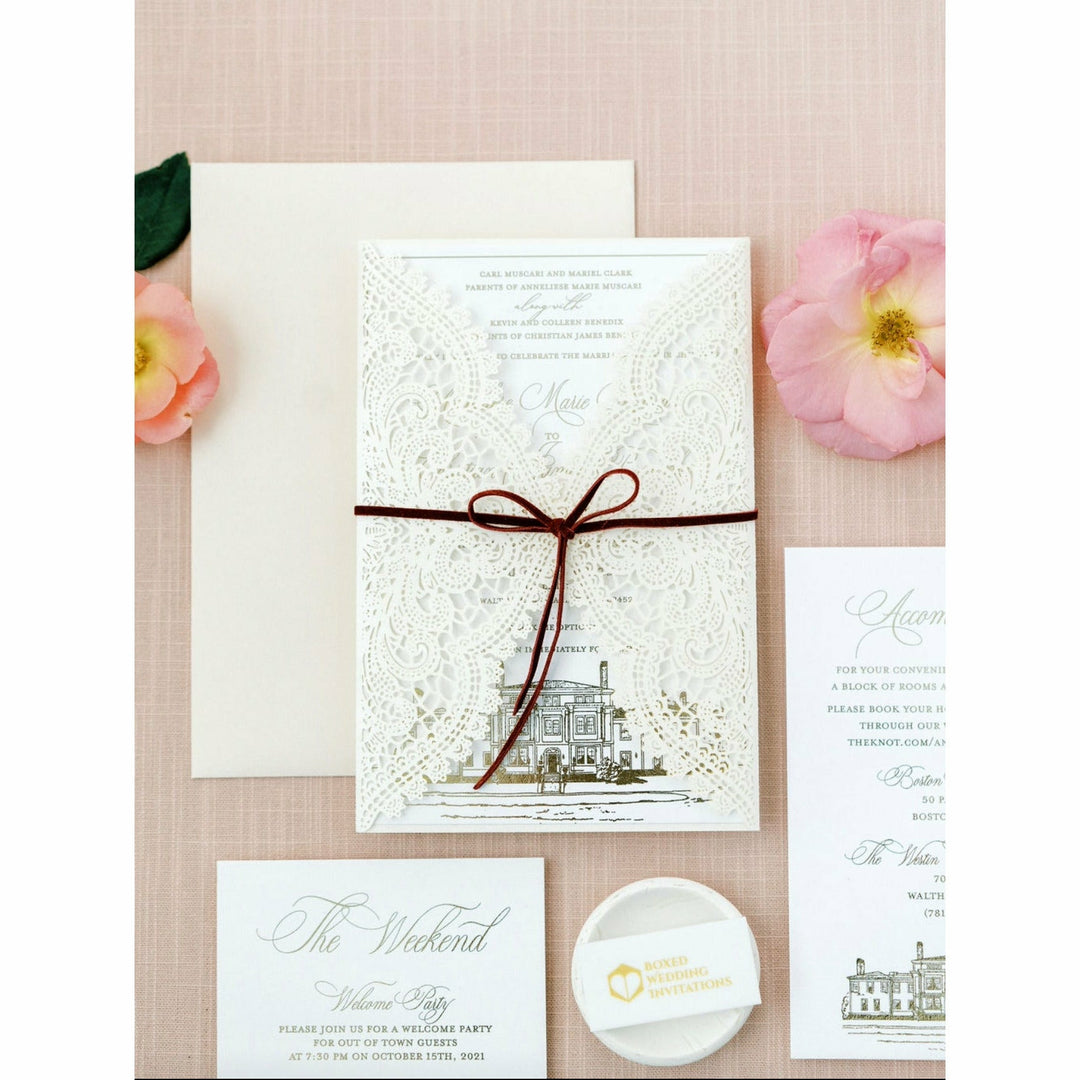 Laser cut Invitation – Boxed Wedding Invitations
