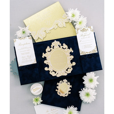 Lovely Baroque Folio Boxed Wedding Invitations