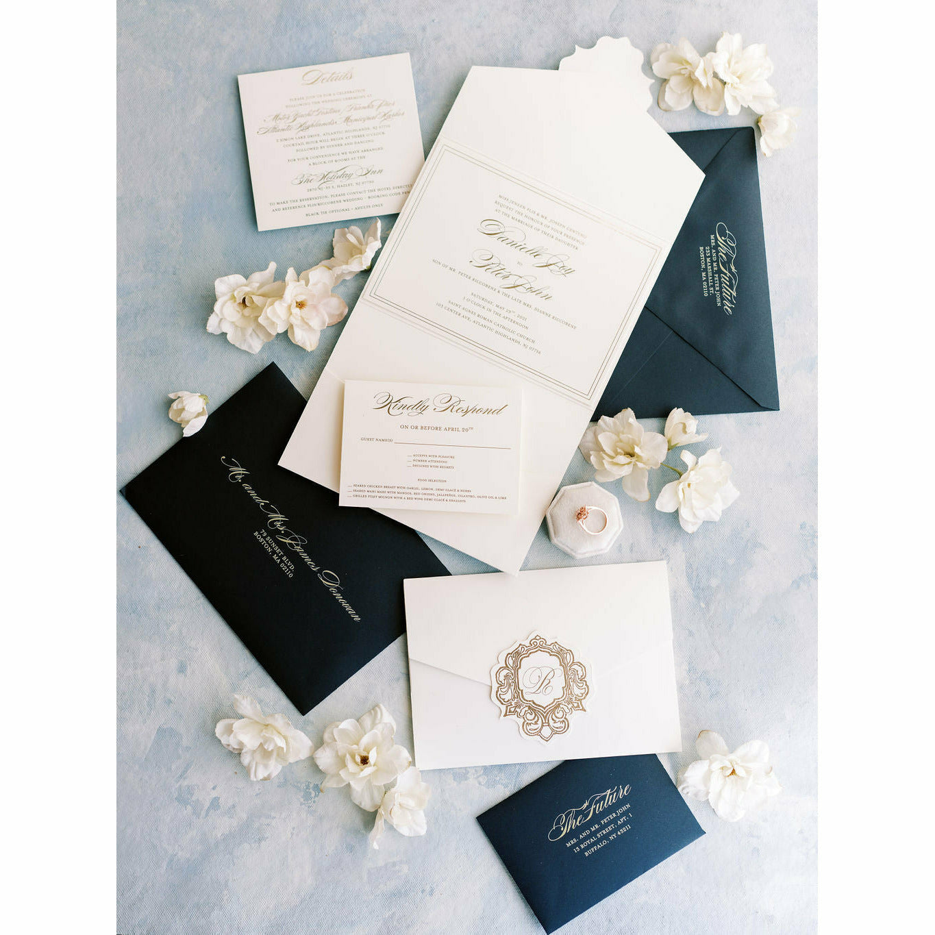 pocketfold wedding invitations