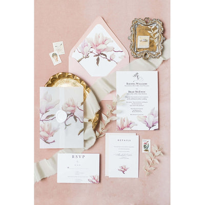 Magnolia Invitation Boxed Wedding Invitations