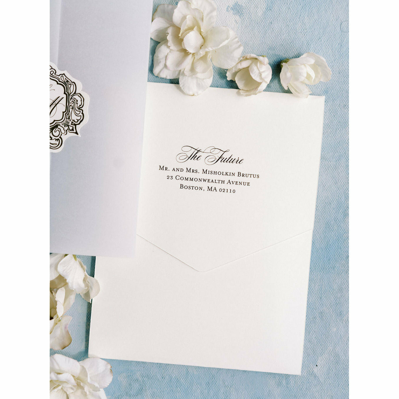 White Script Frosted Acrylic Wedding Invitation – Indy Bee Crafts